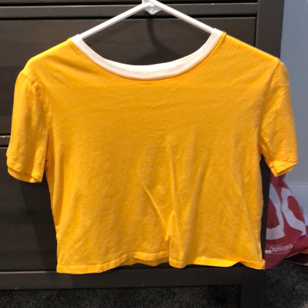 Yellow crop shirt